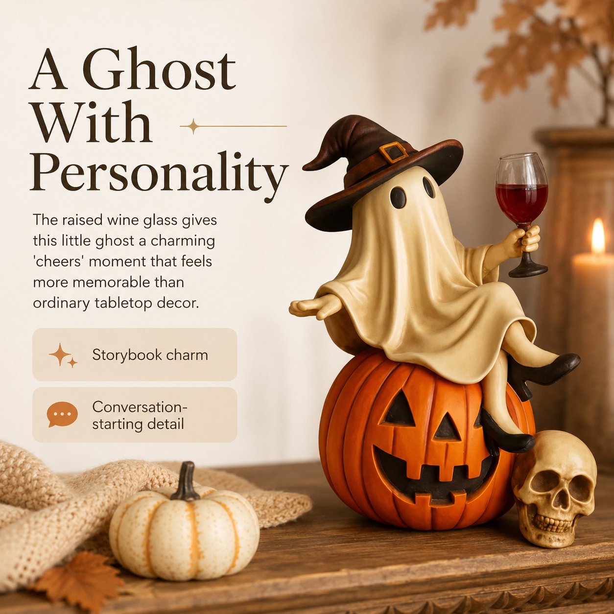 👻👻🍷Ghost Wine Night Halloween Decor