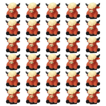 🐂🥚 Easter Mini Highland Cow Figurines