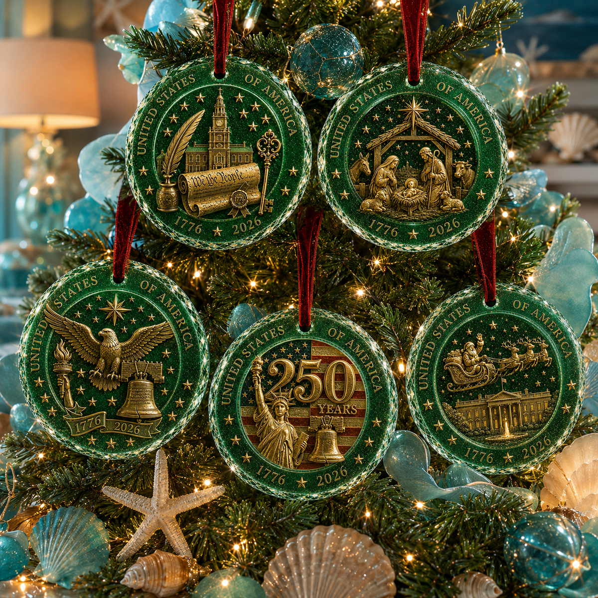🎅 🎅 2026 Christmas Gift 50% Off--Celebrate 250 Years of America 🇺🇸 | 2026 250th Anniversary Christmas Ornament – A Meaningful Patriotic Keepsake & Holiday Gift