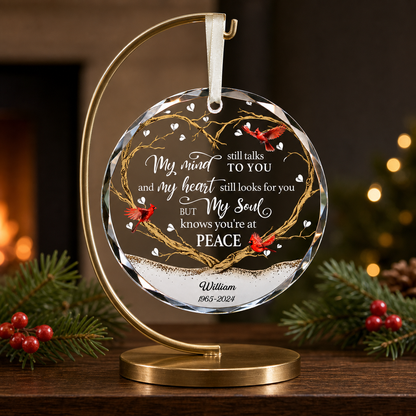 My Heart Still Looks For You-Personalized Glass Ornament