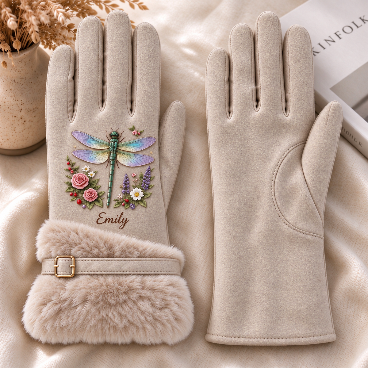🌸 Personalized Nature Gloves for Women🧤💕