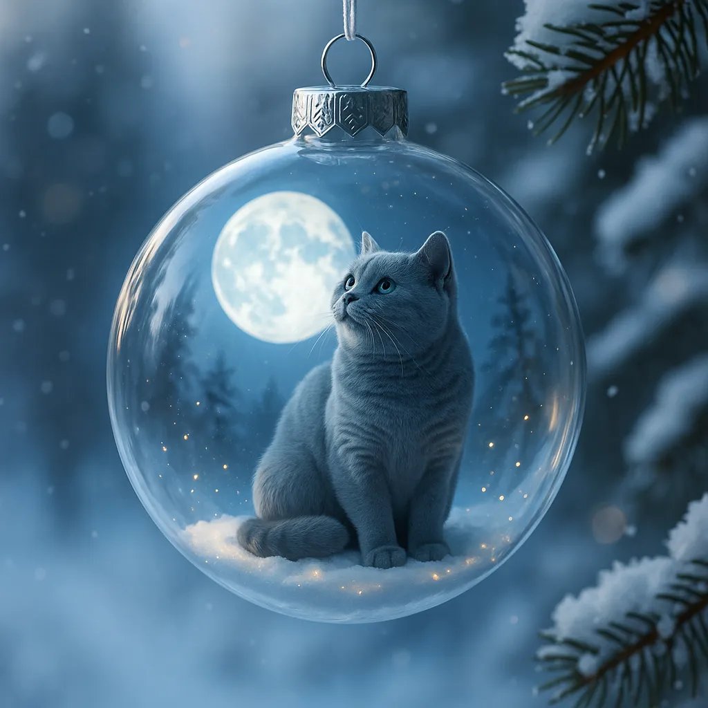 🔥Last Day 50% OFF - Cute Cat Christmas Glass Ornaments Collection