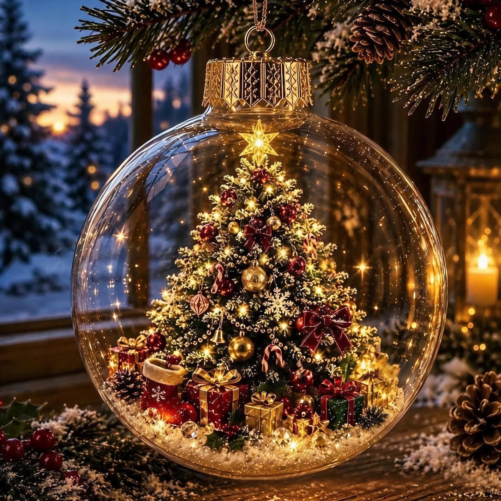 🎅🎅 2026 Christmas Gift 50% Off--Glowing Christmas Diorama Ornament