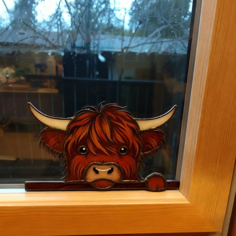 🐮Highland Cow Window Corner Decor