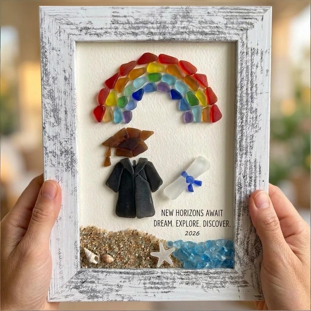 🌊Sea Glass Graduation Art Class of 2026 Keepsake Gift