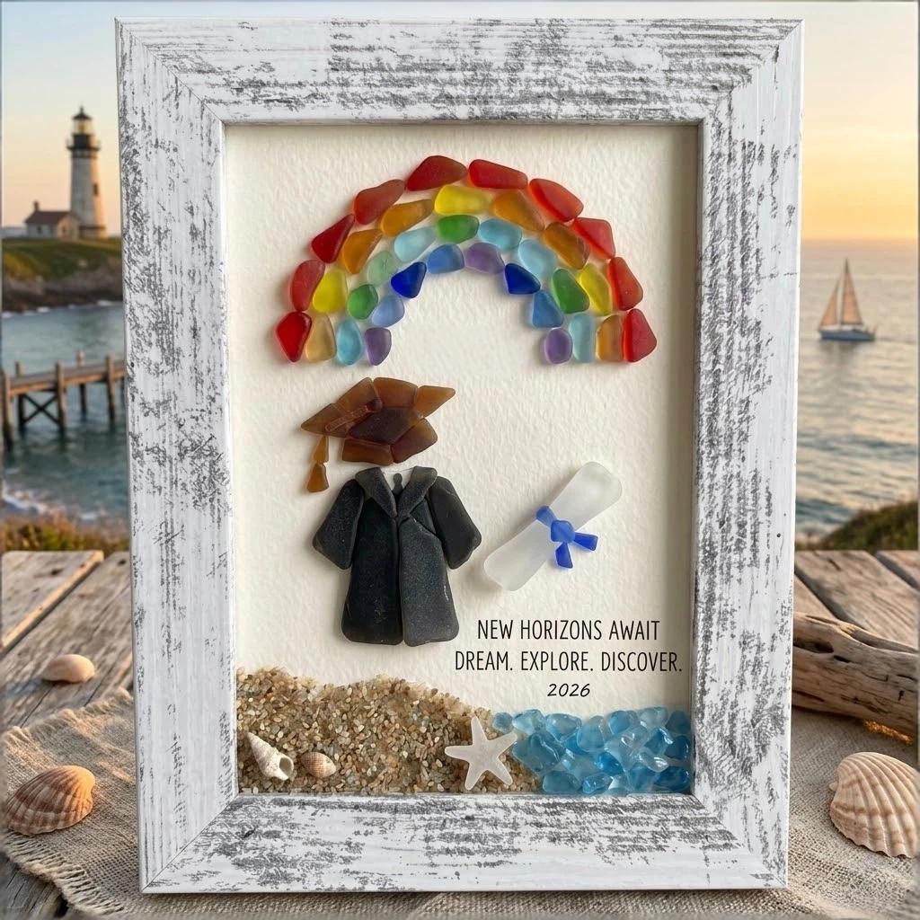 🌊Sea Glass Graduation Art Class of 2026 Keepsake Gift