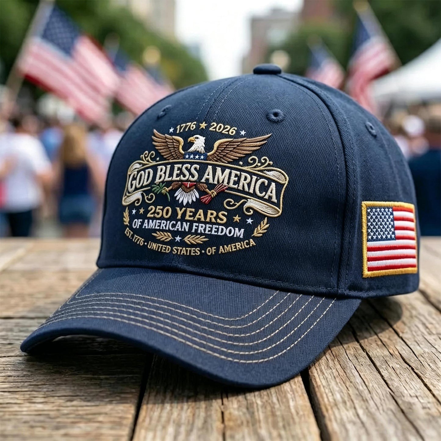 God Bless America 250th Anniversary Baseball Cap