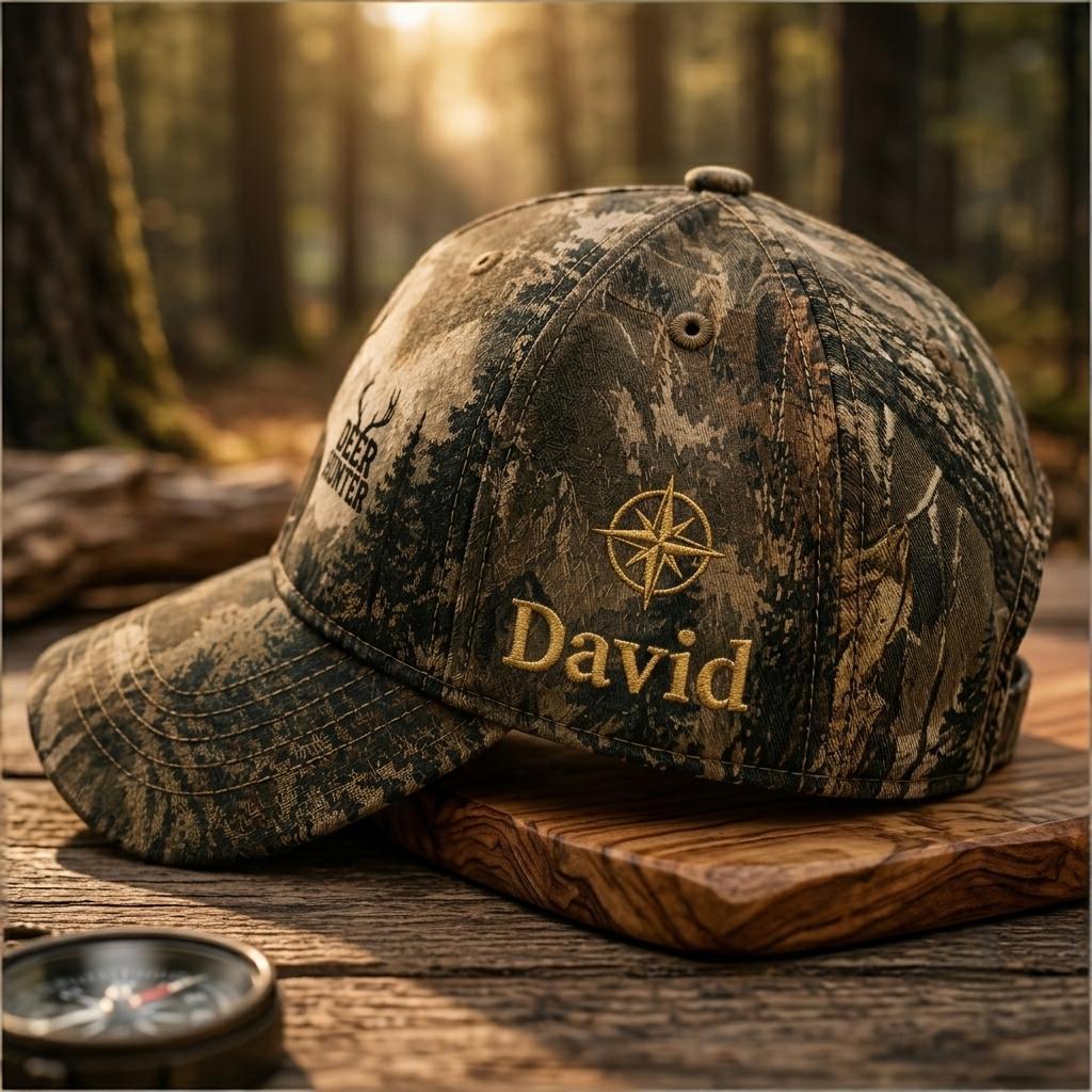 Personalized Deer Hunter Camo Cap