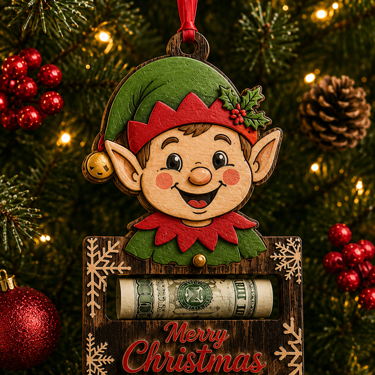 🎅🎅 2026 Christmas Gift 50% Off--Christmas Cash Gift Ornament | Money Holder Tree Decoration 10 Styles