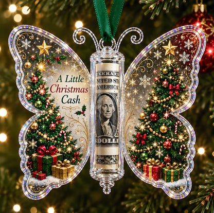 🦋 Butterfly Christmas Money Gift Ornament