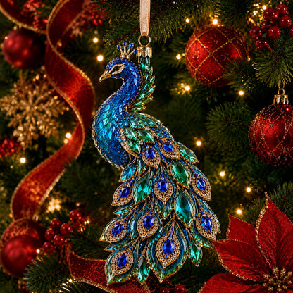 🎅🎅 2026 Christmas Gift 50% Off-- 💎 Luxury Crystal-Style Christmas Ornaments | Sparkling Gemstone Peacock, Butterfly & Bird Tree Decorations for Elegant Holiday Décor 🎄✨