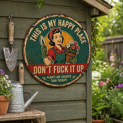 🌿🌿"This Is My Happy Place" Garden Metal Sign