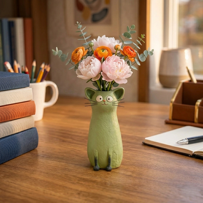 😻😻LAST DAY49% OFF -🔥 Handcrafted Mini Quirky Cat Vase