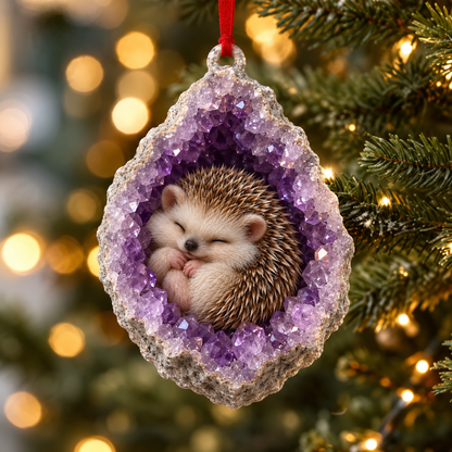 🎄Sleeping Woodland Animals Christmas Ornament