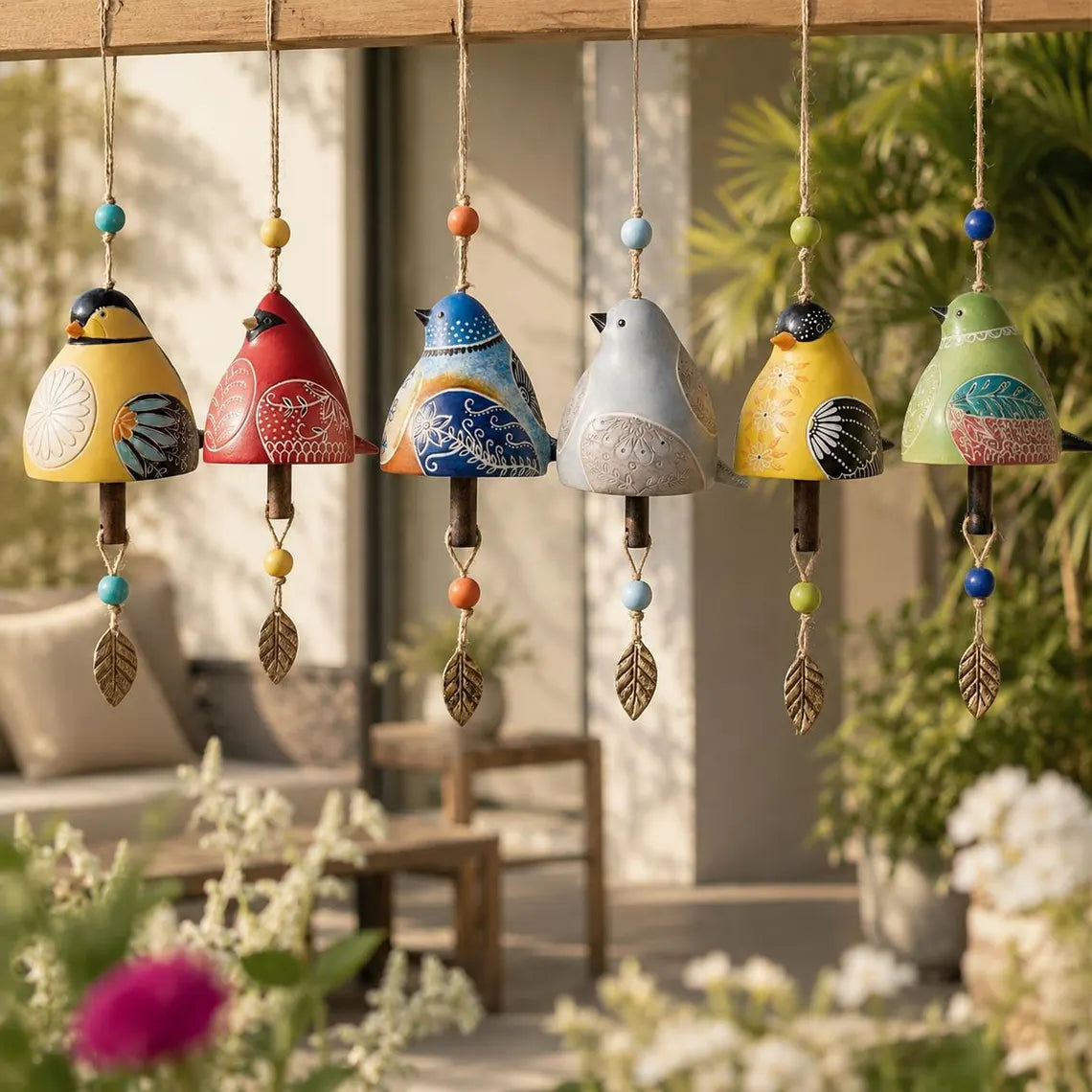 🐦Hand-Painted Ceramic Bird wind Chimes (Handmade by Jordan Maynard®)-Buy 2 Free Shipping