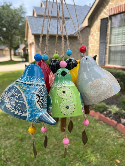 🐦🐦Hand-Painted Ceramic Bird wind Chimes (Handmade by Jordan Maynard®)-Buy 2 Free Shipping