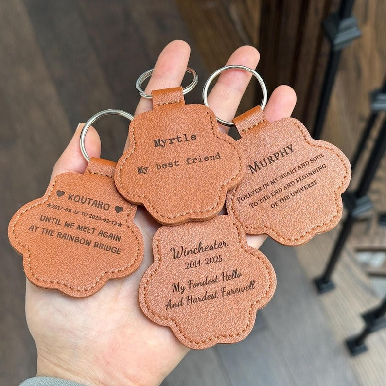 🎁Pet hair memorial charm, Engraved pet loss gift