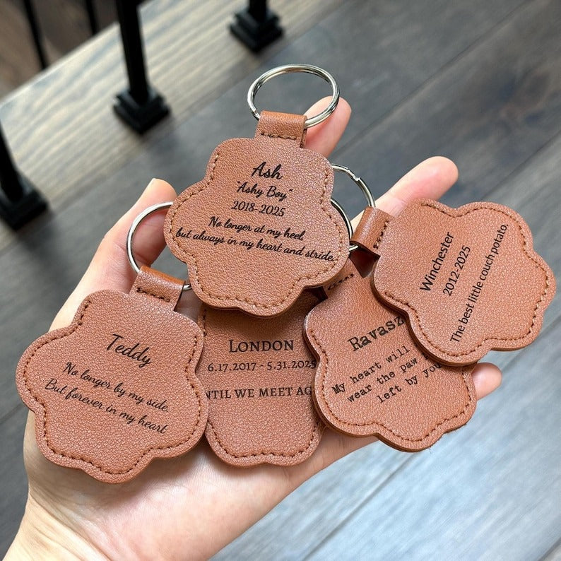🎁Pet hair memorial charm, Engraved pet loss gift