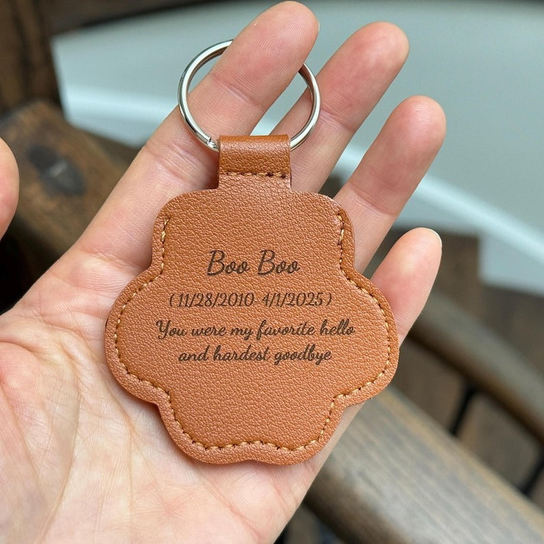 🎁Pet hair memorial charm, Engraved pet loss gift