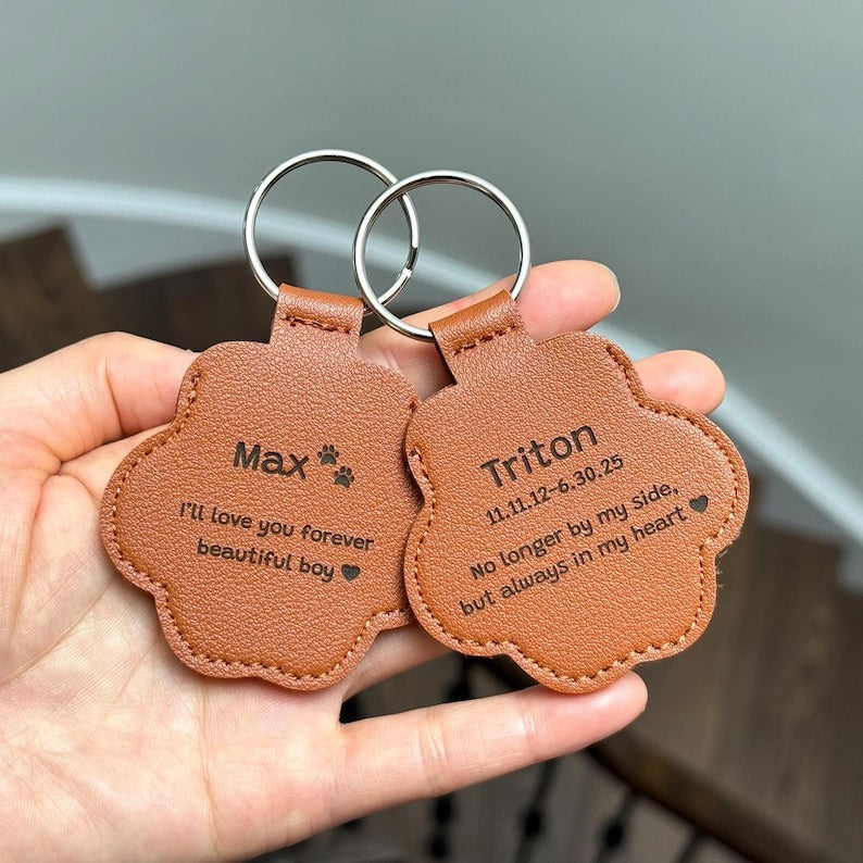 🎁Pet hair memorial charm, Engraved pet loss gift