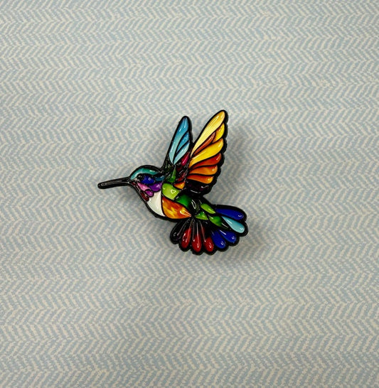 Stained Glass Wildlife Enamel Pins