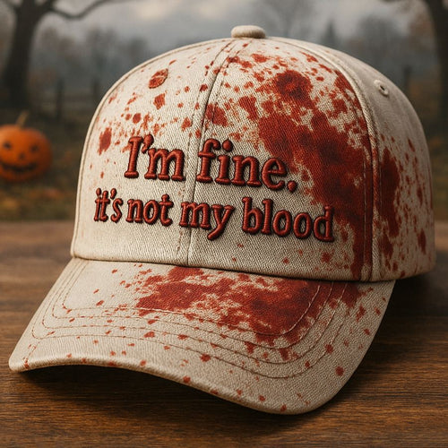 I'm Fine, It's Not My Blood Art Hat