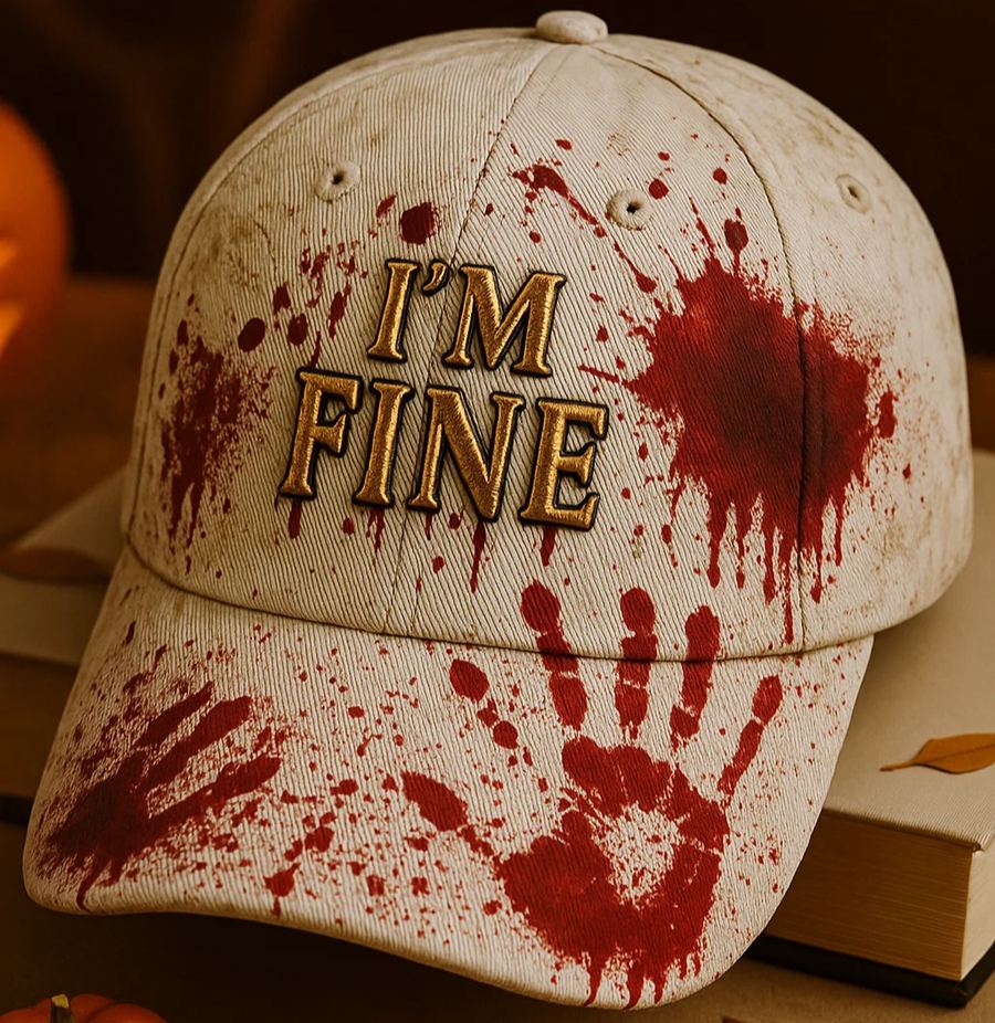 I'm Fine, It's Not My Blood Art Hat