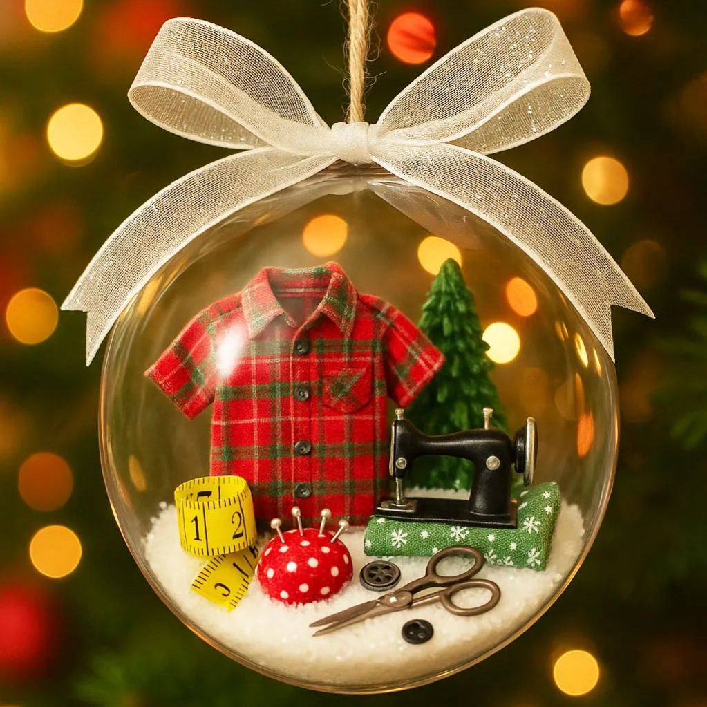 🔥Last Day 49% OFF - Holiday Sewing Snow Globe Ornament