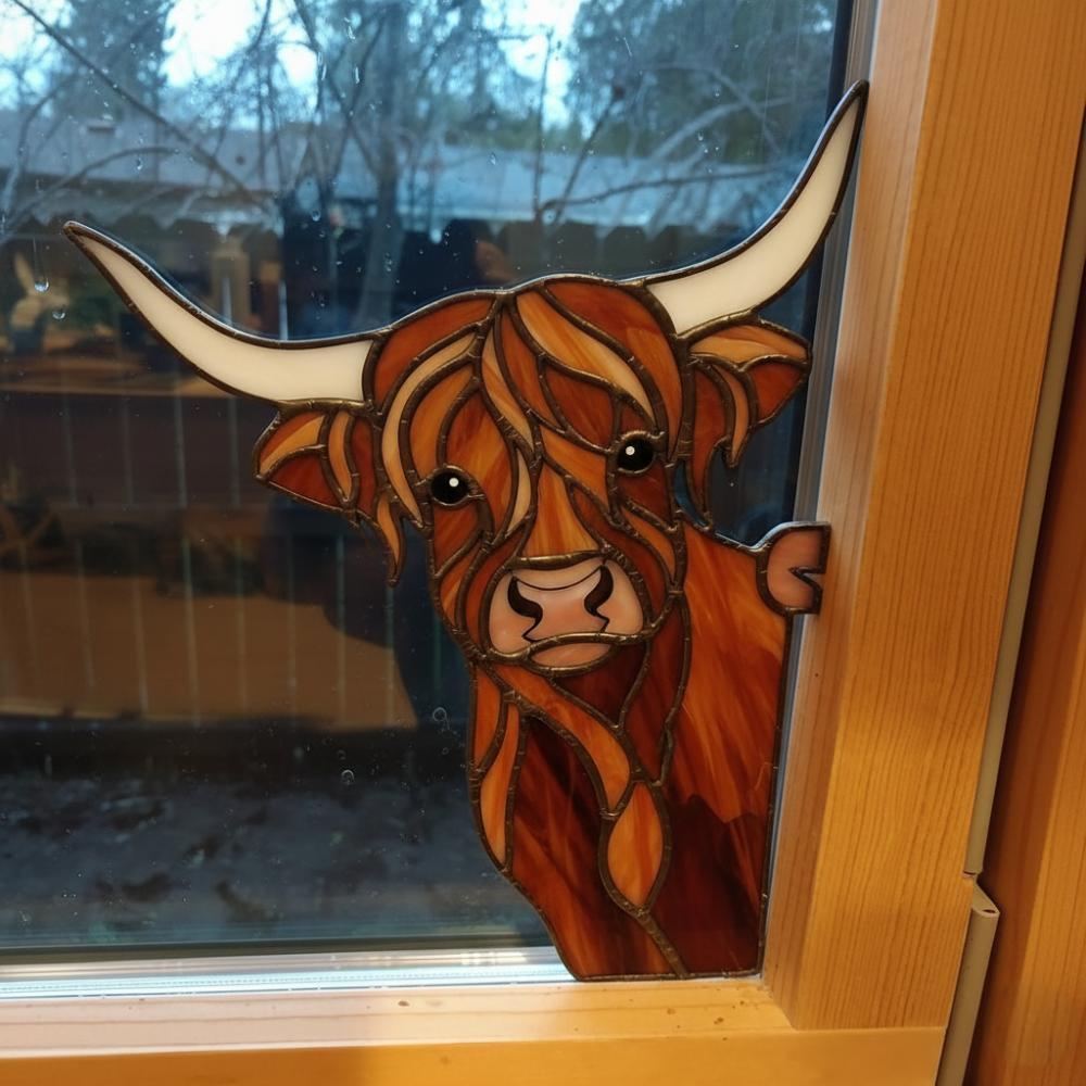 🐮Highland Cow Window Corner Decor