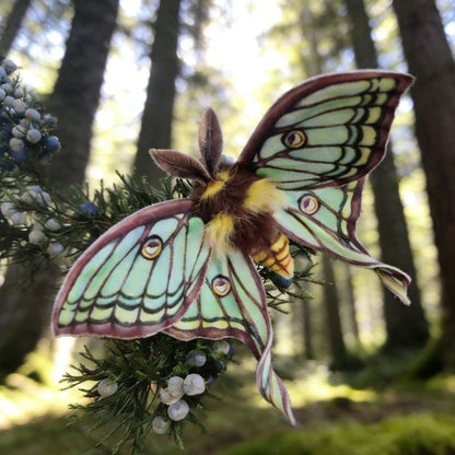 Spanish Moon Moth hair clip