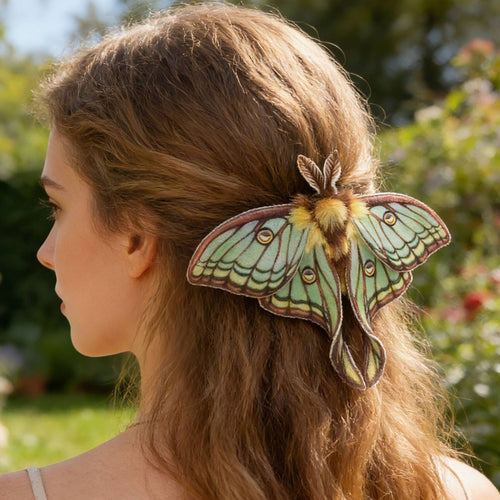 Spanish Moon Moth hair clip