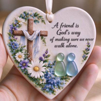 ✝️✝️A Friend is God's Way Religious Ornament