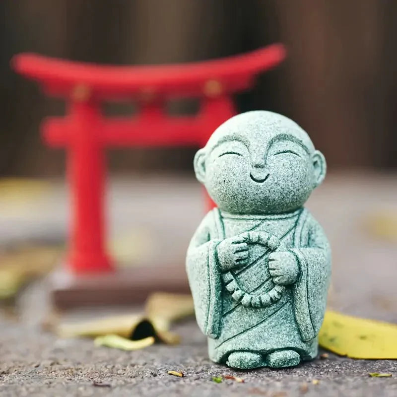 🧘Summer Sale 50% OFF🔥Handcrafted Mini Stone Zen Jizo Statue