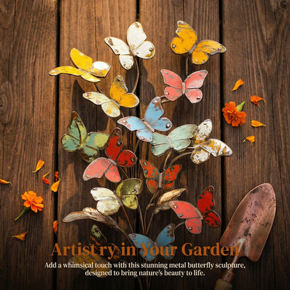 🦋🦋Multicolored Metal Butterfly Garden Stake