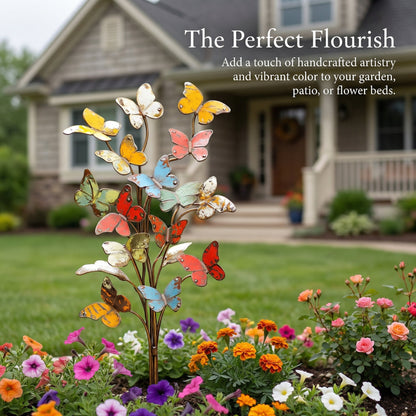 🦋🦋Multicolored Metal Butterfly Garden Stake