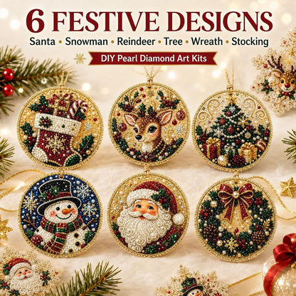 🎄👻 ✨ 60,000+ Sold🏵️6 Pcs Christmas DIY Diamond Painting Ornaments