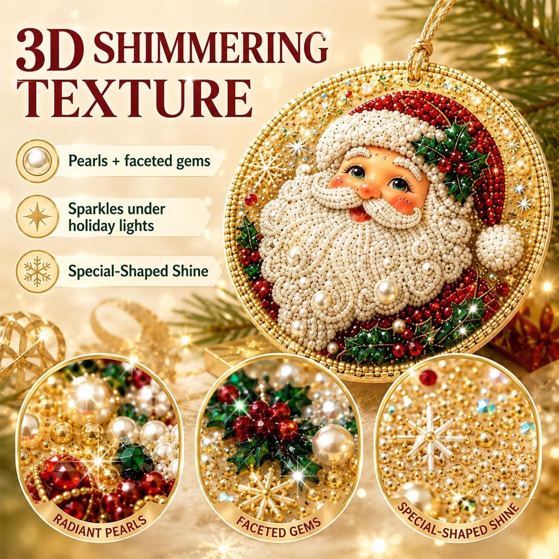 🎄👻 ✨ 60,000+ Sold🏵️6 Pcs Christmas DIY Diamond Painting Ornaments