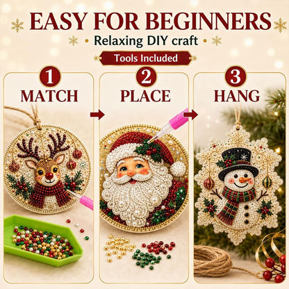 🎄👻 ✨ 60,000+ Sold🏵️6 Pcs Christmas DIY Diamond Painting Ornaments