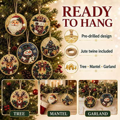 🎄👻 ✨ 60,000+ Sold🏵️6 Pcs Christmas DIY Diamond Painting Ornaments