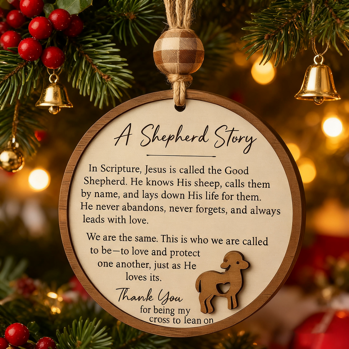 🌟🙏 Good Shepherd Christmas Ornament 🎁