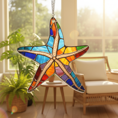 ☀️ Stained Glass Suncatcher & Beach Ornament Collection 🏖️