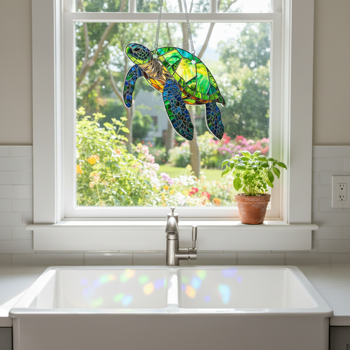 ☀️ Stained Glass Suncatcher & Beach Ornament Collection 🏖️
