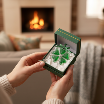 Sea Glass Five-Leaf Clover Ornament