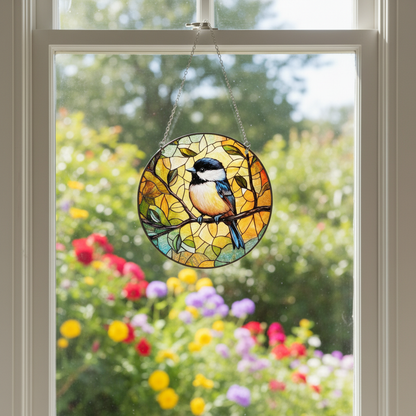 🎨🐦 Stained Glass Style Bird Sun Catcher