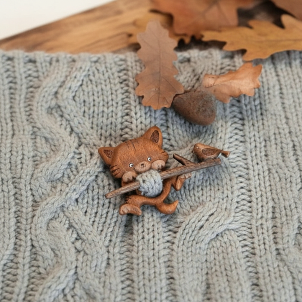 🔥LAST DAY 50% OFF - 🦊Wooden Animal Brooches