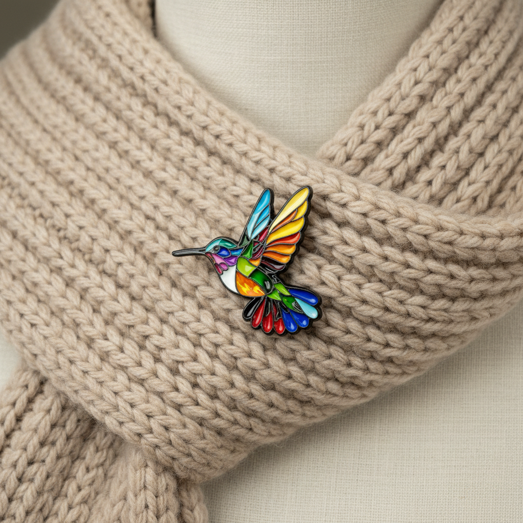 Stained Glass Wildlife Enamel Pins