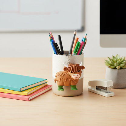 Highland Cow Keychain