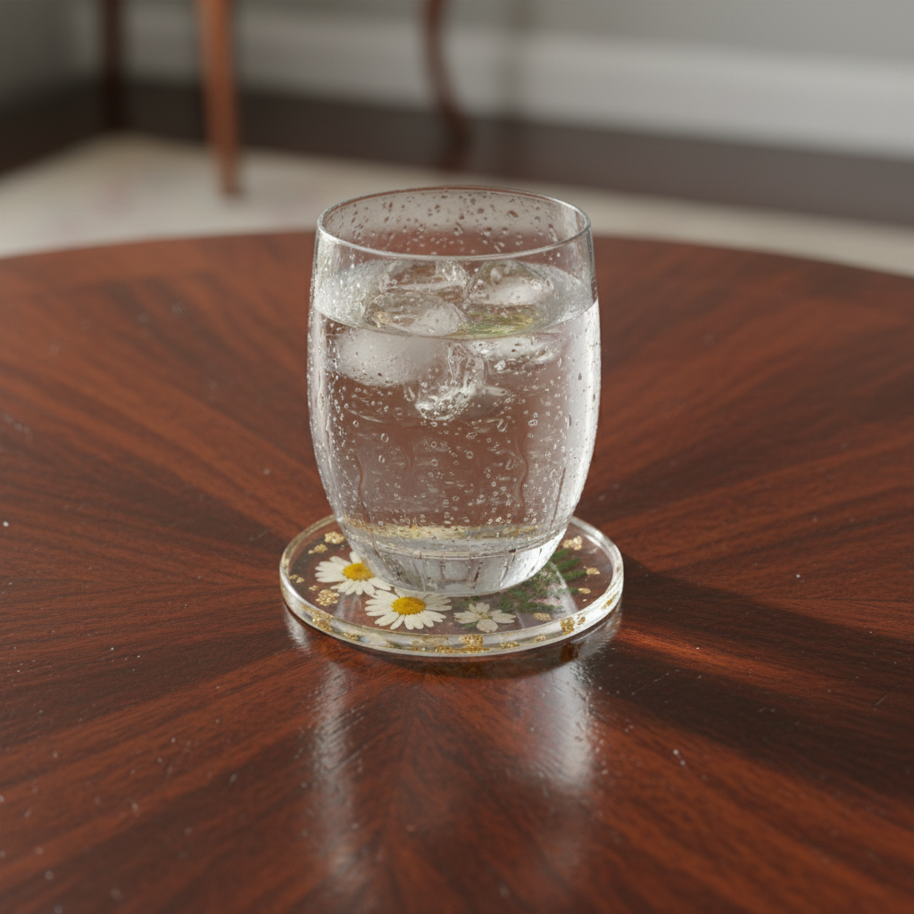 Pressed Flower Resin Coasters