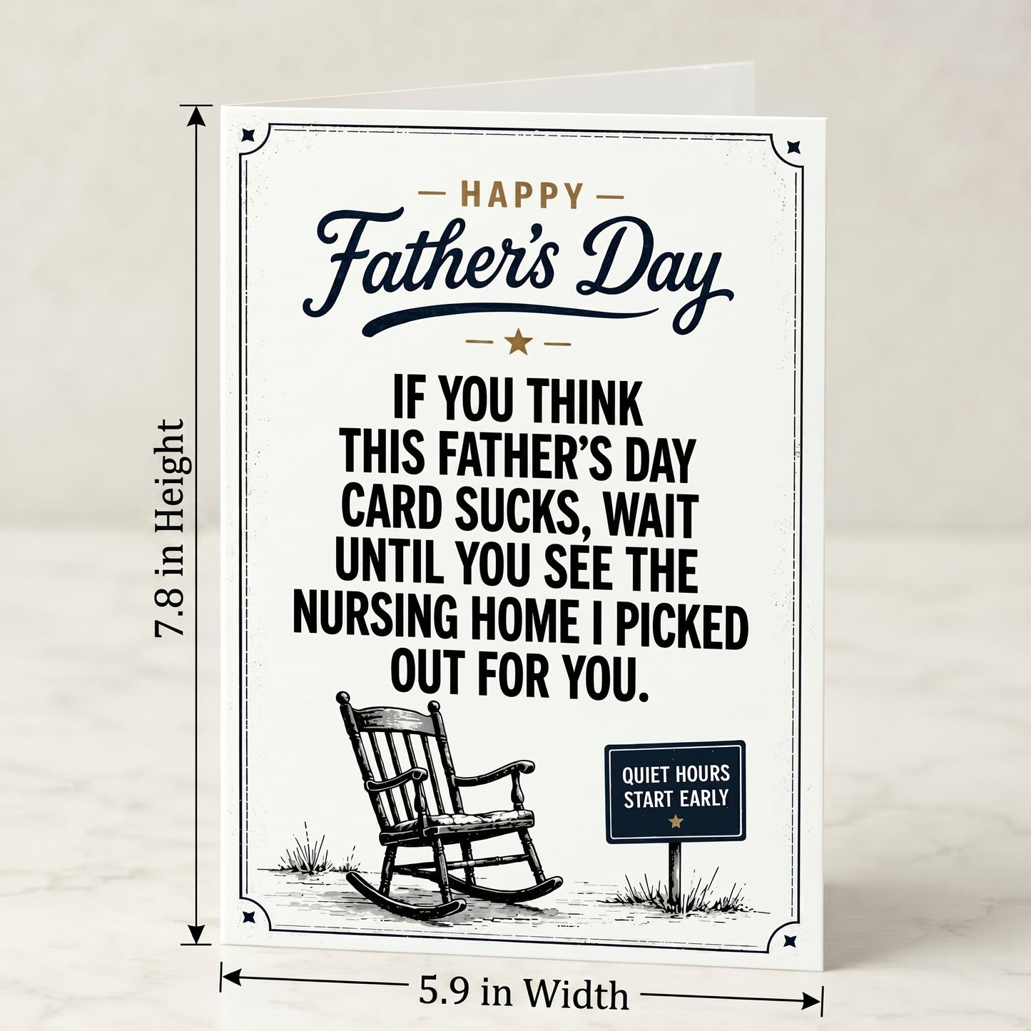 🔥Funny & Heartfelt Father’s Day Card for Dad✉Ready-to-Gift Humorous Greeting Card with Envelope