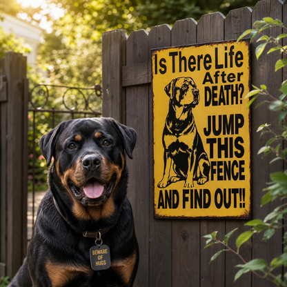 Funny Dog Metal Sign